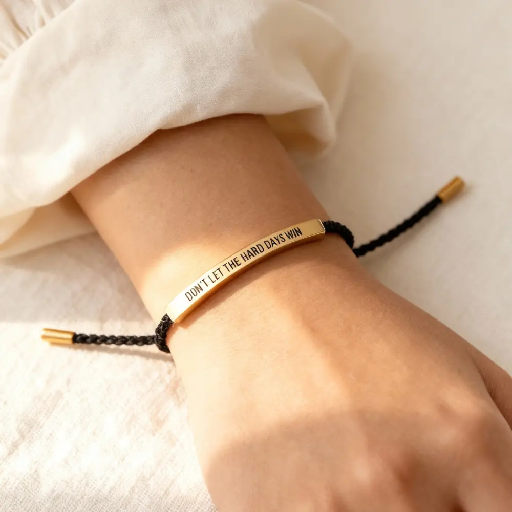 Don't Let The Hard Days Win - Motivational Bracelet - Image 5