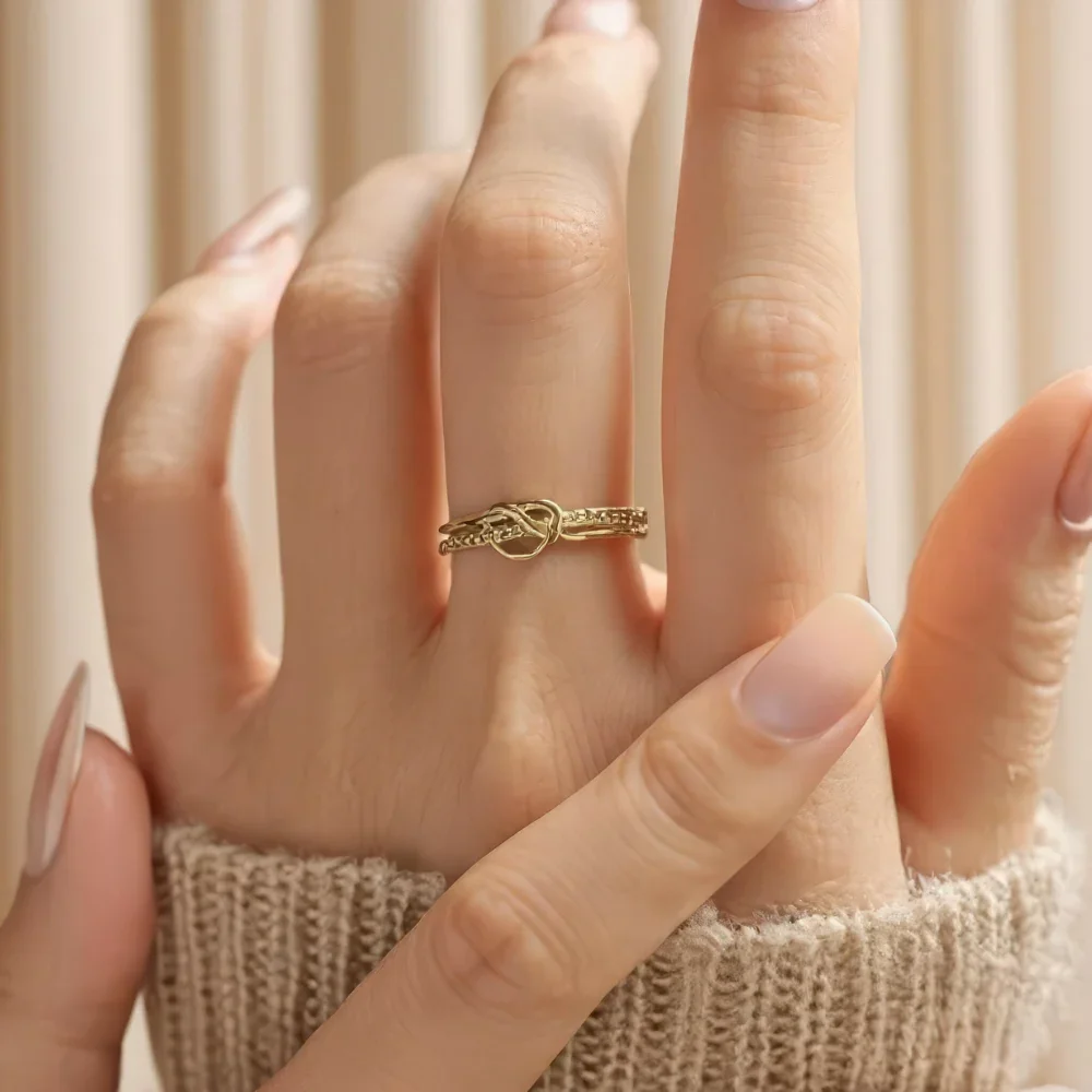 Mother & Daughter - Gold Linked Forever Ring - Image 4